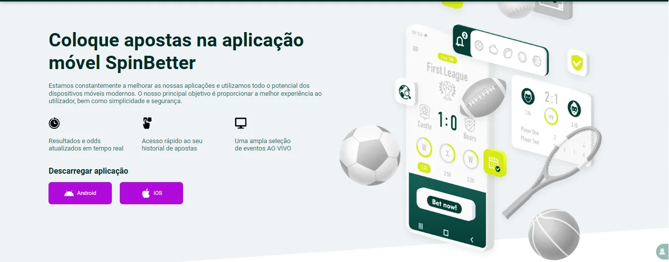 Descarregue a aplicação SpinBetter